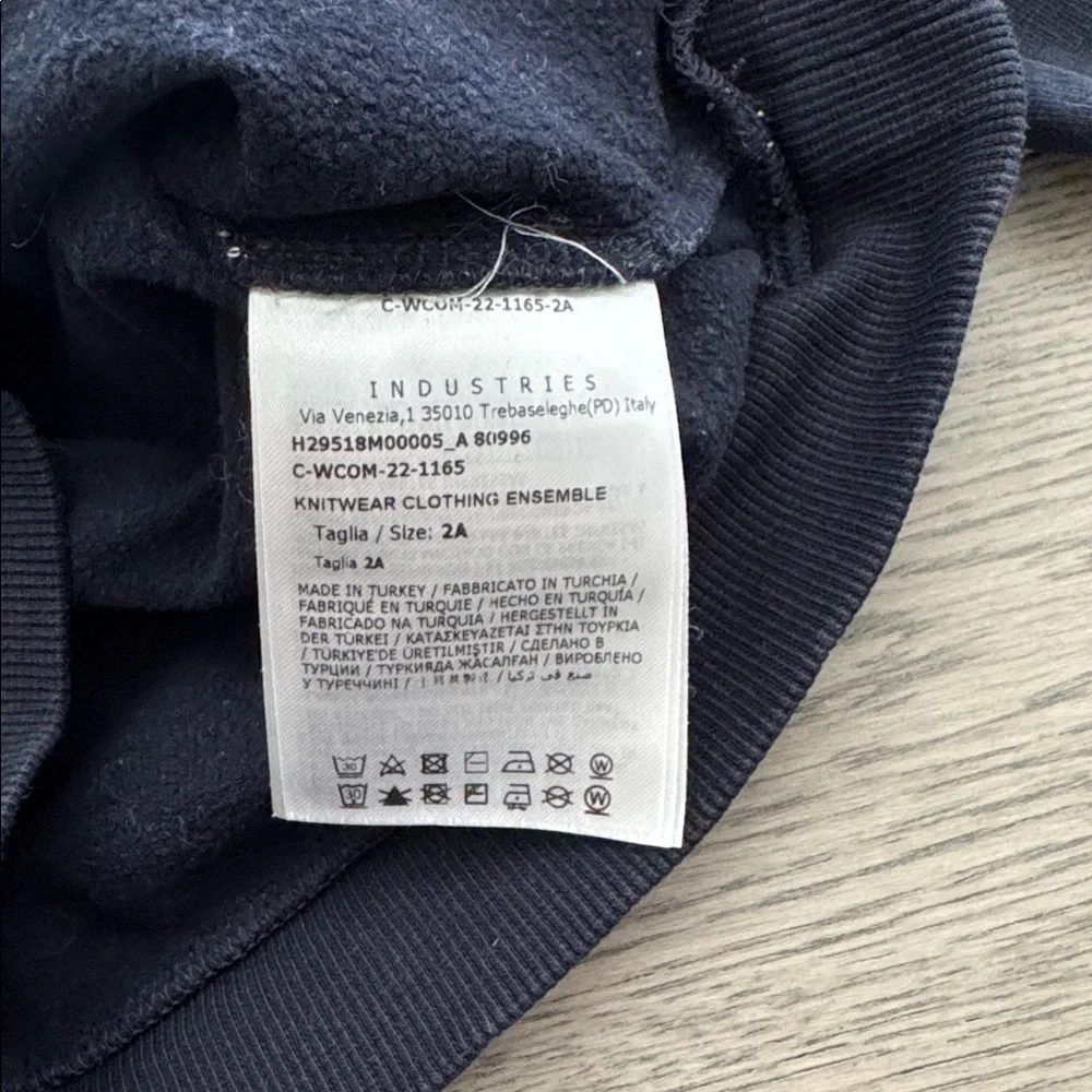 Moncler Kids Navy Sweatshirt with Logo